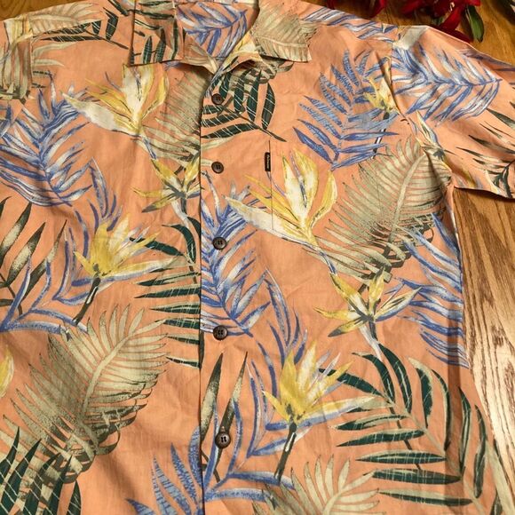 Palmwave Peach Print Hawaiian Shirt - Picture 2 of 9